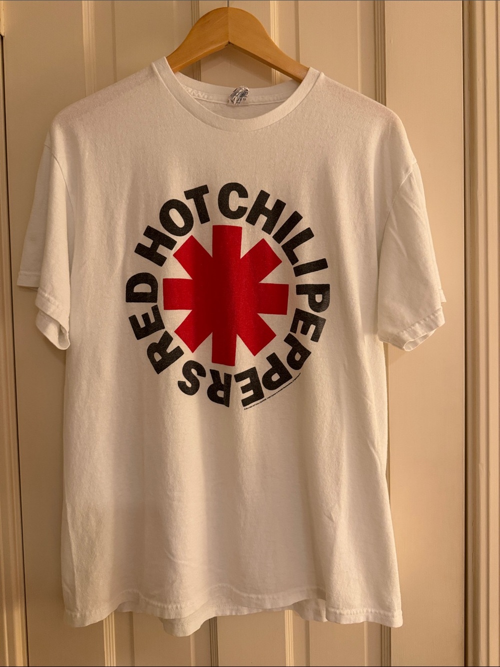 Red Hot Chili Peppers Logo White Short Sleeve T-shirt